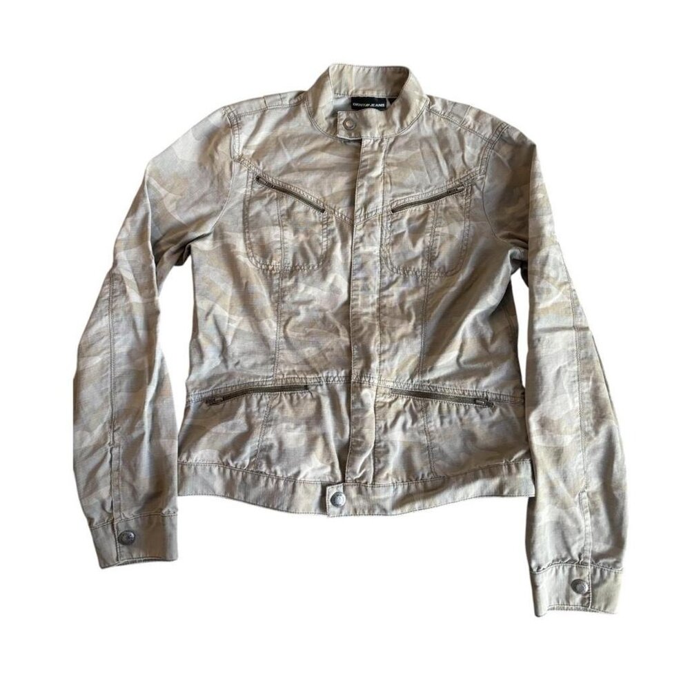 DKNY light wash camo print lightweight jacket
